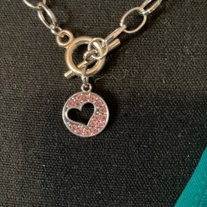 Pink bling heart set